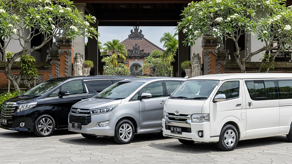 Alphard vs Innova vs Hiace: Mobil Mana yang Tepat untuk Wisata Bali?