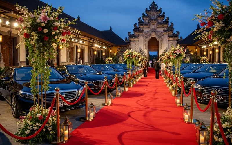 Konvoi Alphard di venue event Bali